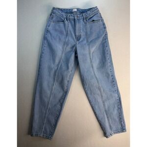 A New Day Womens High Rise Front Seam Tapered Jeans Light Wash Blue 4/27R